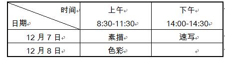美術(shù)與設(shè)計類專業(yè)省統(tǒng)考安排在2019年12月7日-8日進(jìn)行